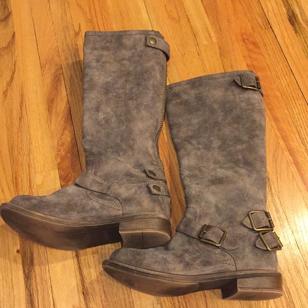 Nine West MotoL1 Tan Boots 6.5